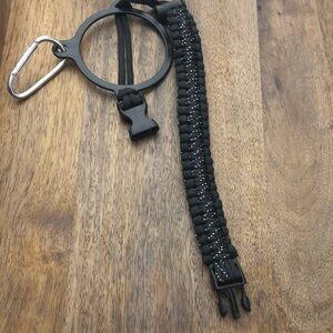 Paracord Handle - Paracord Carrier Survival Strap Cord with Safety Ring and Cara